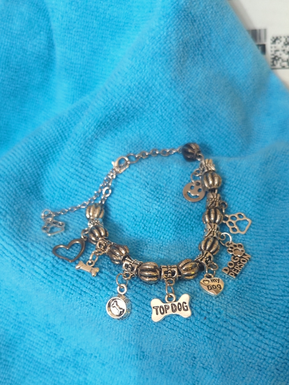 Silver-Tone 'Top Dog' Charm Bracelet - Dog Lovers Accessory